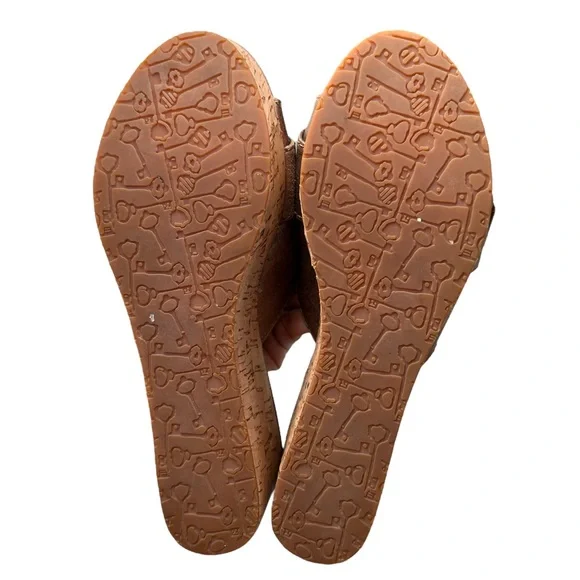 Fossil Women Marla Cork Wedge Buckle Platform Side Shoe Size 6.5 - Picture 7 of 10